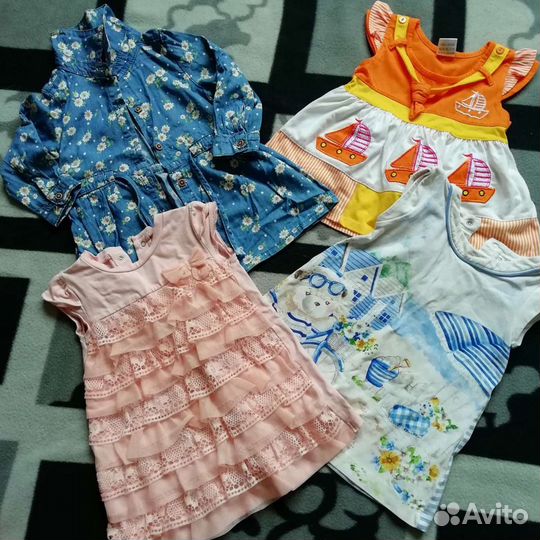 Вещи на девочку пакетом 6-12 месяцев