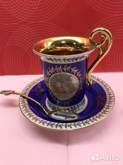 Чашка с блюдцем гдр фарфор