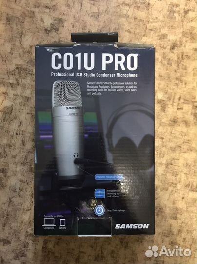 Студийный конденсаторный микрофон samson c01u pro