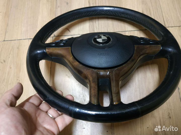 Руль бмв Е46 Е39 Е38 Е53 дерево с аэрбегом