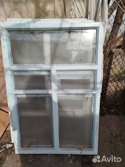 Деревянные окна со стеклом б/у