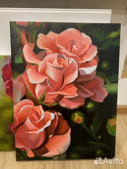 Картина маслом на холсте цветы