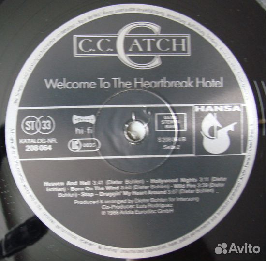 C.C.catch - welcome TO THE heartbreak hotel / 1987