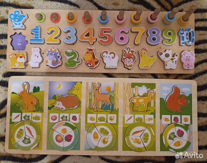 Деревянные пазлы для малышей