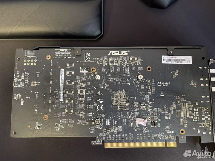 Видеокарта rx580 8gb asus 2304sp