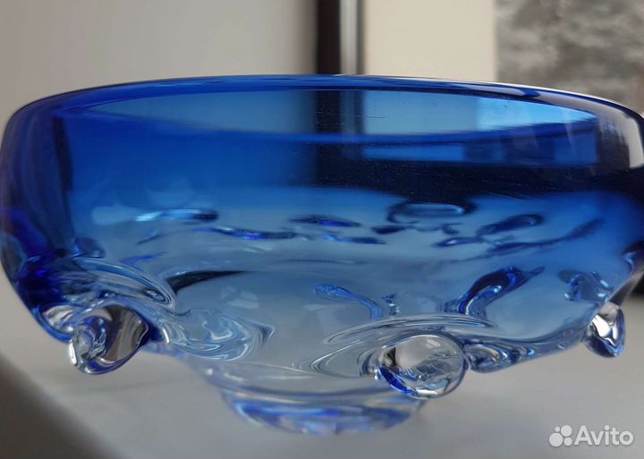 Ваза bogemia (кобальт) Чехословакия