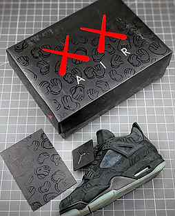 Кроссовки kaws x Air Jordan 4 Black Black Clear Gl