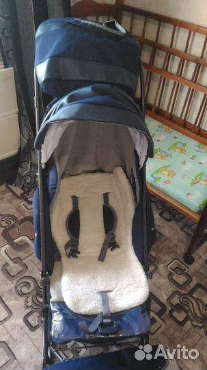 Санки-коляска Pikate Deluxe синий