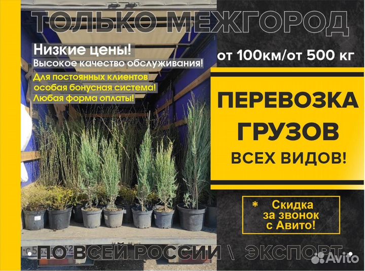 Грузоперевозки межгород РФ/ перевозка грузов