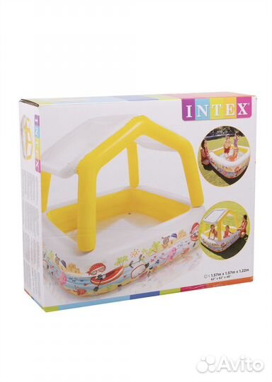 Детский надувной бассейн с крышей