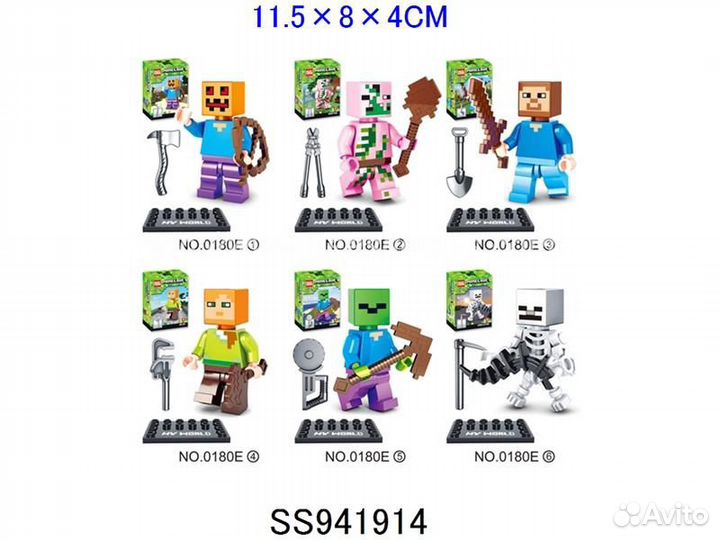 Конструктор MY world: 0180E Персонаж 6 видов