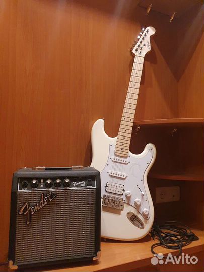 Электро гитара flight + гитарный усилитель fender