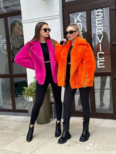 Шуба эко норка автоледи,косуха цветная 42-50