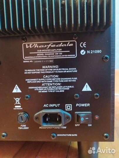 Сабвуфер -усилитель. Wharfedale diamond sw 100