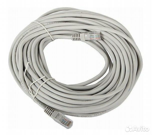 Патч-корд cat5E molded 15м, серый