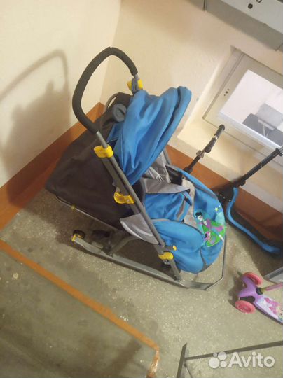 Детские санки коляска ника