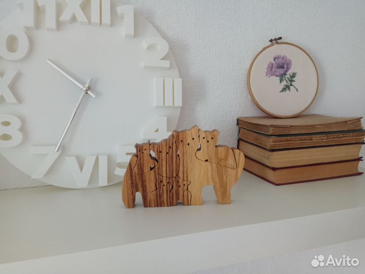 Семейный пазл из дерева