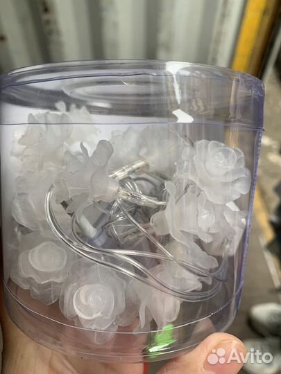 Новогоднее рождественское украшение гирлянды розы