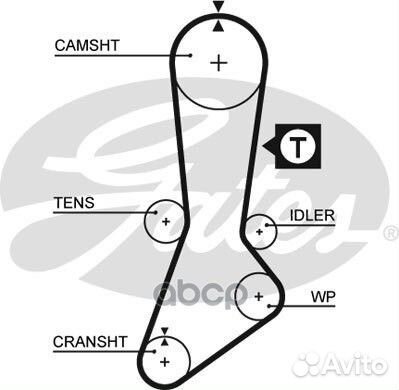 76108x1 Ремень грм KIA sportage 2.0 94-99/ mazd