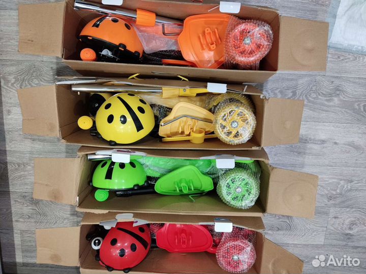 Самокат детский 5 в 1 божья коровка