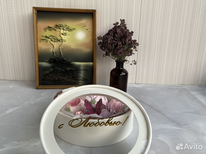 Зефирные цветы в коробке