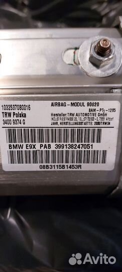 Airbag в торпеду BMW e9x
