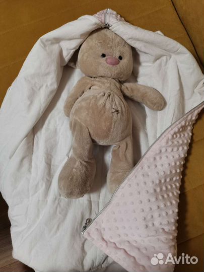 Конверт одеяло для новорожденного на выписку