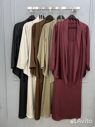 Копмлект платье-комбинация и кардиган