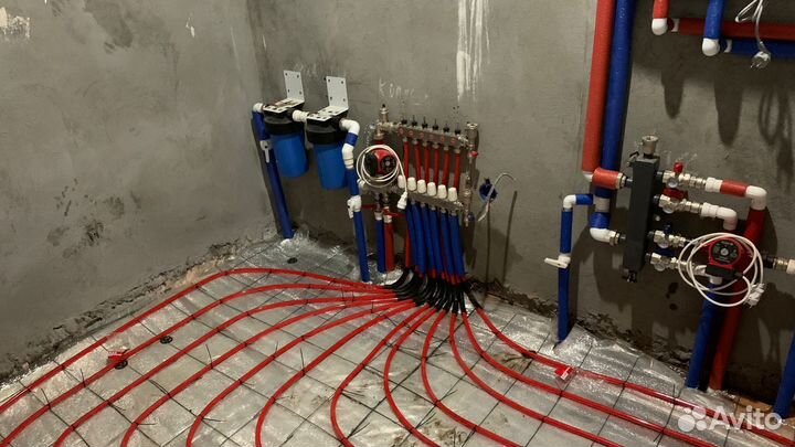 Водяной теплый пол.Отопление