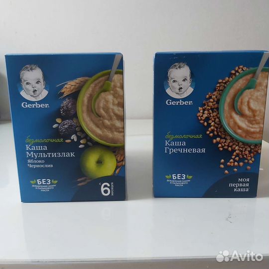 Детская каша безмолочная Gerber греча, мультизлак