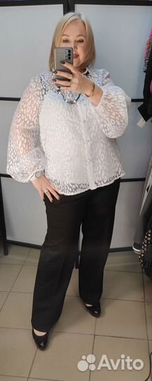 Шикарная нарядный комплект майка,блузка,колье 56