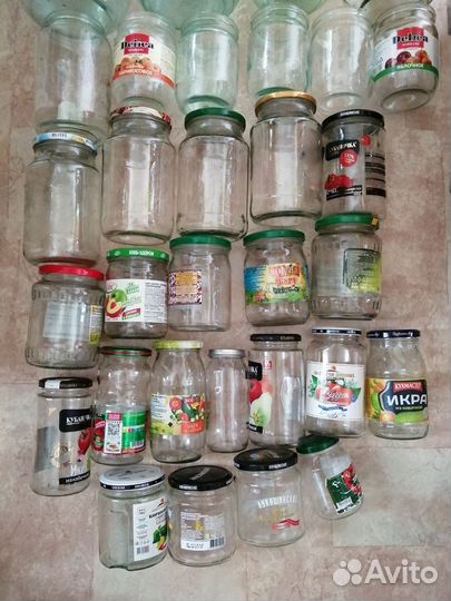 Банки 31шт. с завинчив.крышками и без