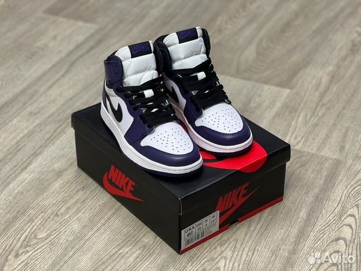 Кроссовки Air Jordan 1 Court Purple (36-45)