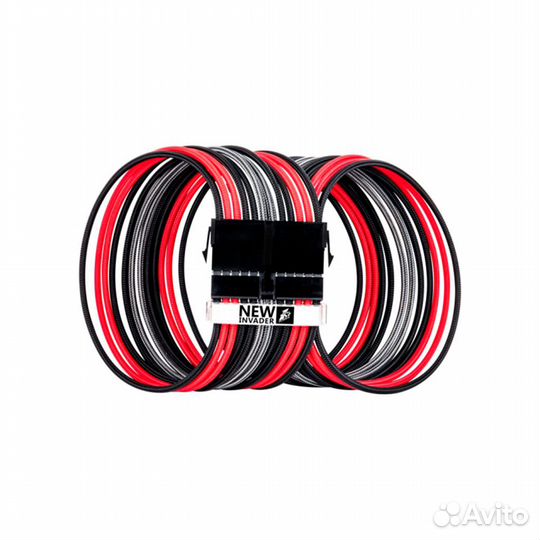 Комплект кабелей для бп 1stplayer BRG-001 black/RE