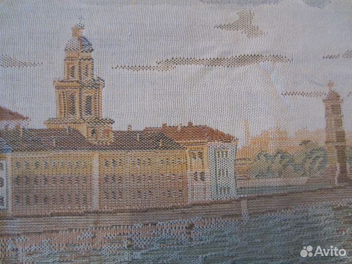 Антикварный гобелен с видом Ленинграда
