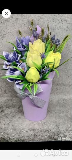 Букет из мыльных цветов