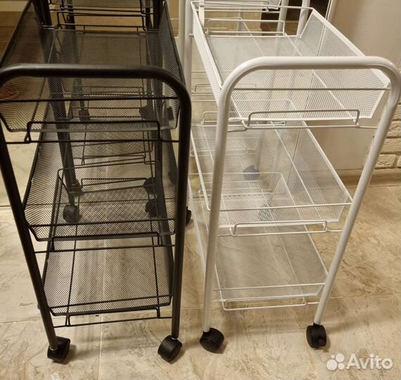 Этажерка тележка на колесах, 3 яруса