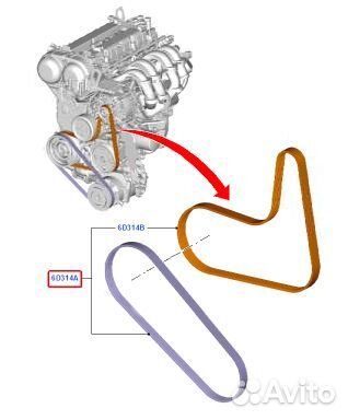 Комплект приводных ремней 1 708 273 ford 1708273