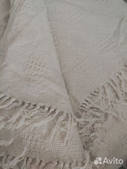 Плед белый в стиле zara home, HM (на брони)