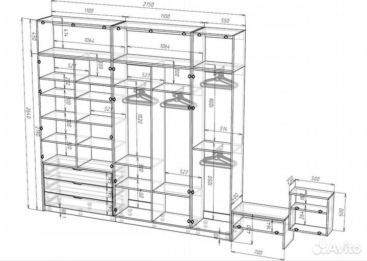 Проект кухни, проект шкафа, мебели на распил дсп