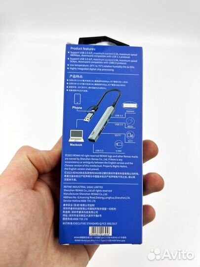 Remax TypeC+USB Hub Концентратор Разветвитель