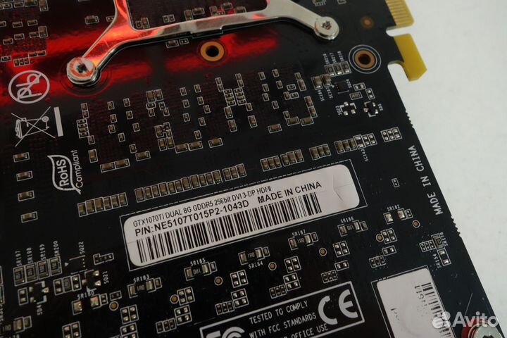 Видеокарта palit GTX 1070 TI 8GB dual