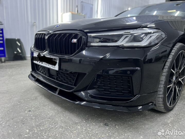 Сплиттер на передний бампер Бмв G30