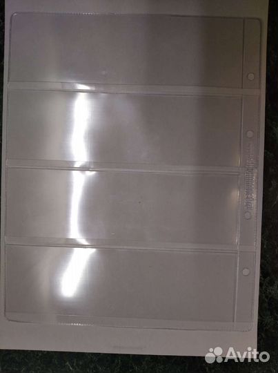 Лист в альбом для монет и купюр формат Optima