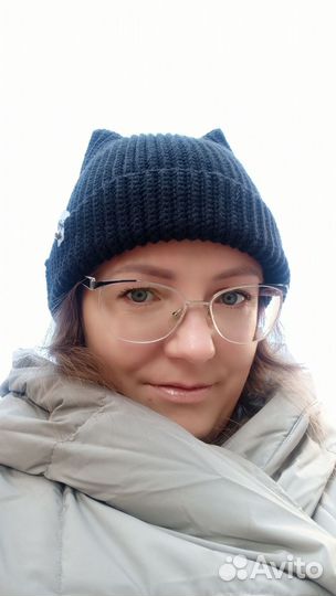 Шапка с ушками черная