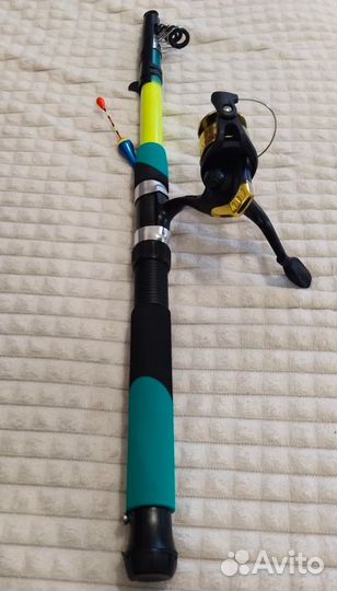 Новая удочка с катушкой и леской