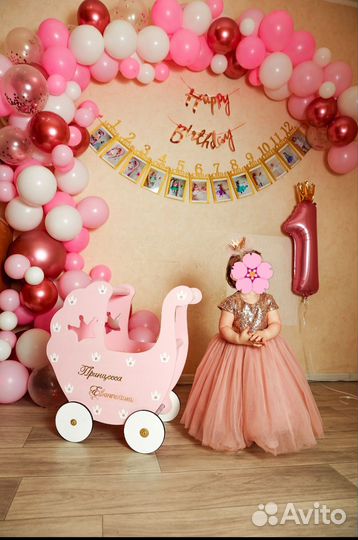 Коляска для кукол деревянная