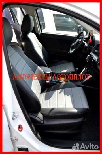 Чехлы Автопилот Mazda CX-5 2 из экокожи чёрно-серы