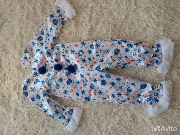 Новогодний костюм снеговика 110 см