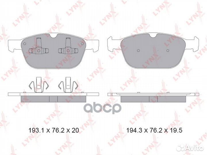 Колодки тормозные дисковые BD-7820 lynxauto